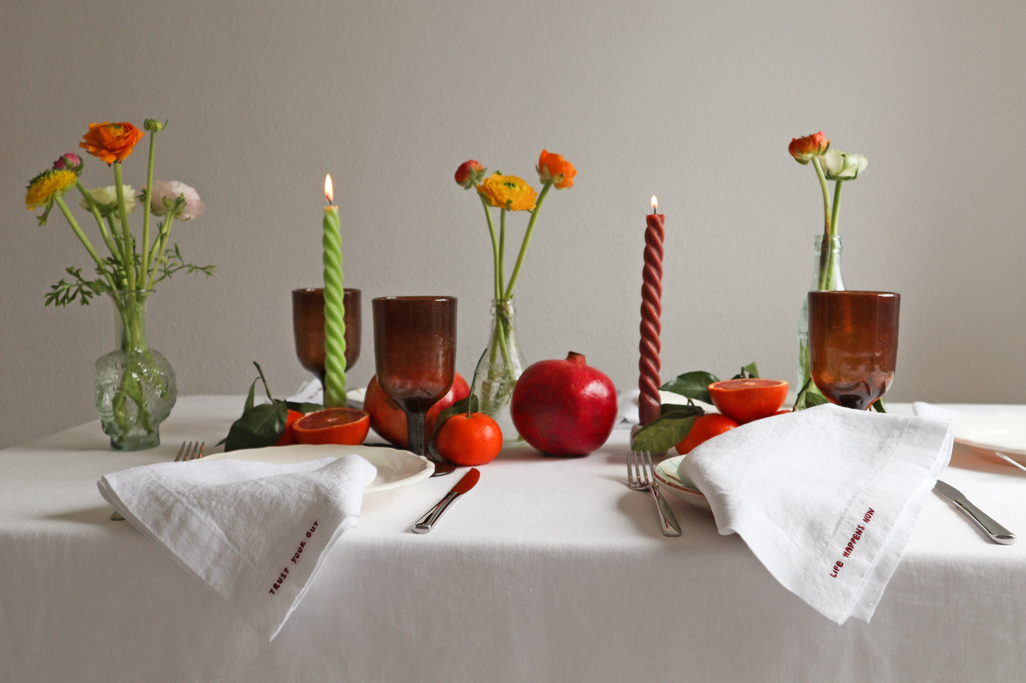GRATITUDE LINEN NAPKINS - SET OF 6