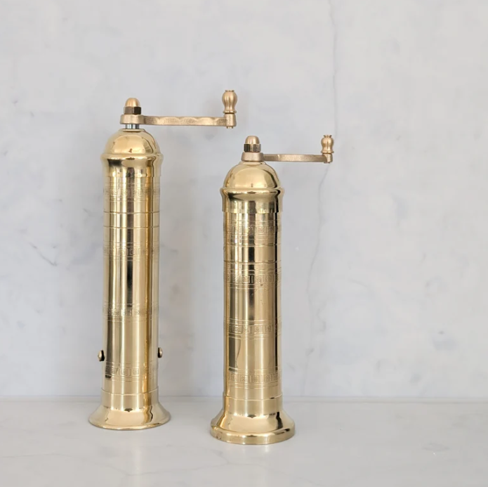 BRASS PEPPER MILL 9"