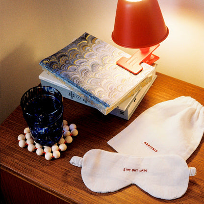 STAY OUT LATE LINEN EYE MASK