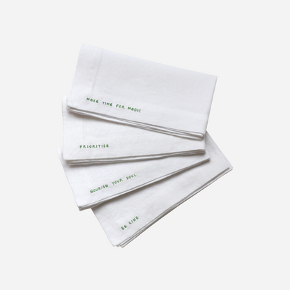 GRATITUDE LINEN NAPKINS - SET OF 4