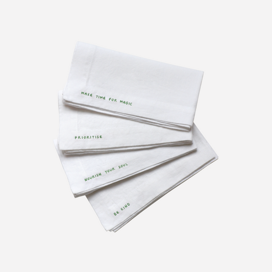 GRATITUDE LINEN NAPKINS - SET OF 4