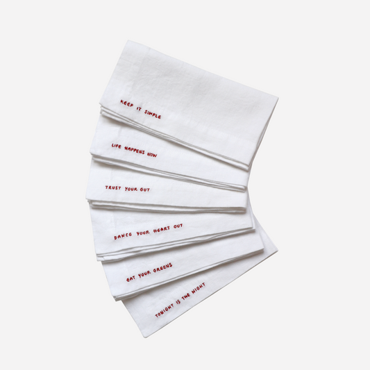 GRATITUDE LINEN NAPKINS - SET OF 6