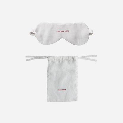 STAY OUT LATE LINEN EYE MASK