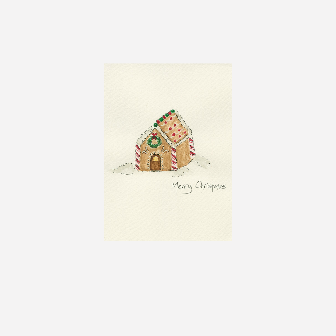CHRISTMAS GINGERBREAD HOUSE CARD