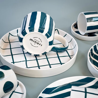 ESPRESSO CUPS - GREEN STRIPE