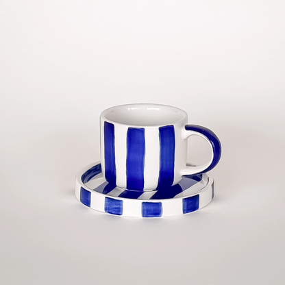 ESPRESSO CUPS - BLUE STRIPE