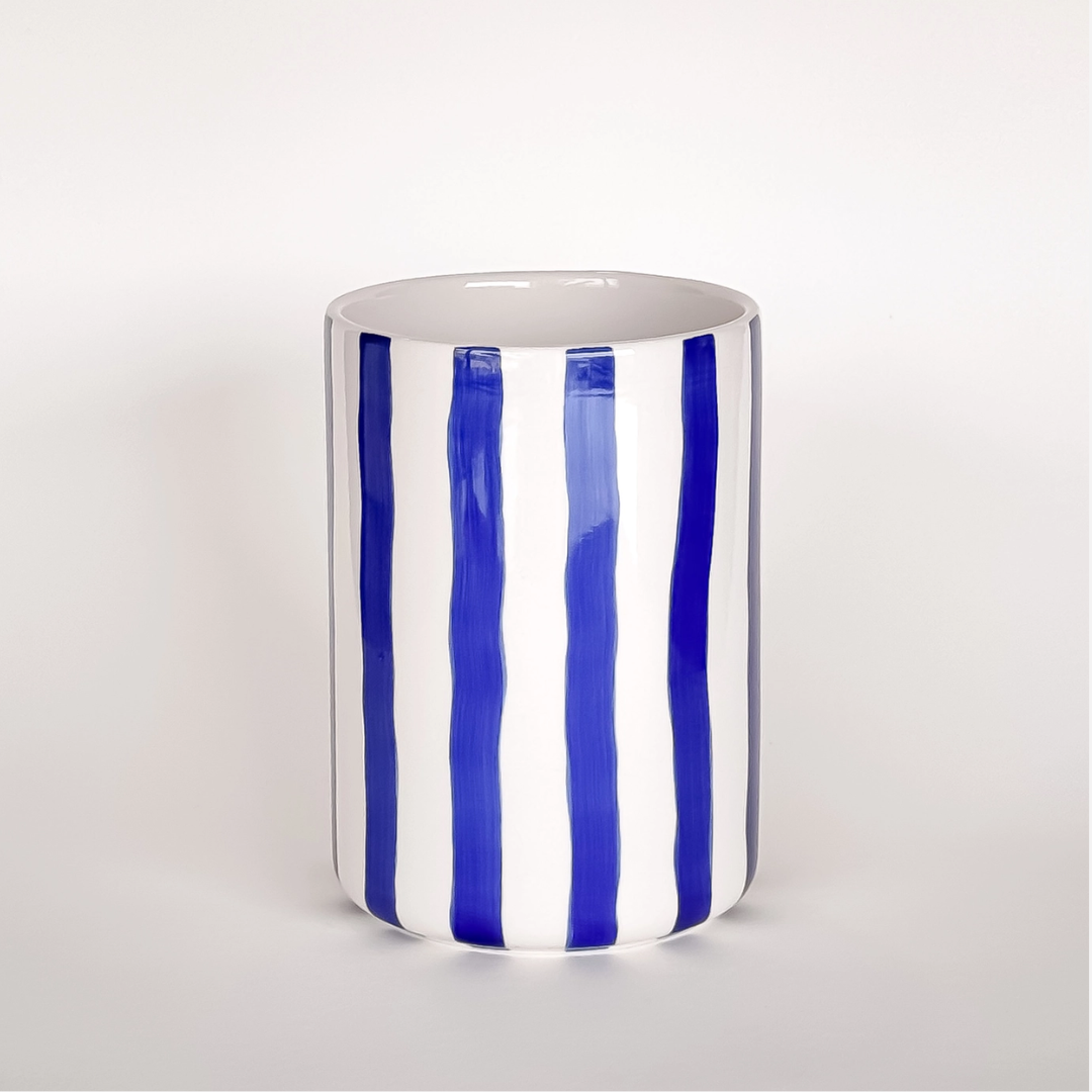 BLUE STRIPE VASE