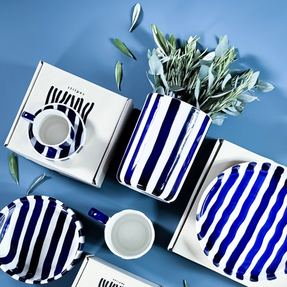 BLUE STRIPE VASE