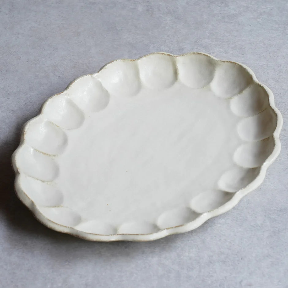 RINKA CERAMIC OVAL PLATE