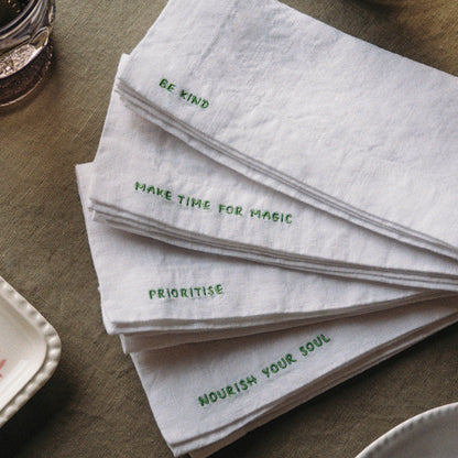 GRATITUDE LINEN NAPKINS - SET OF 4