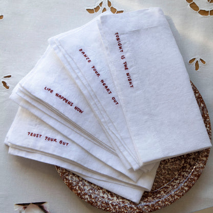 GRATITUDE LINEN NAPKINS - SET OF 6