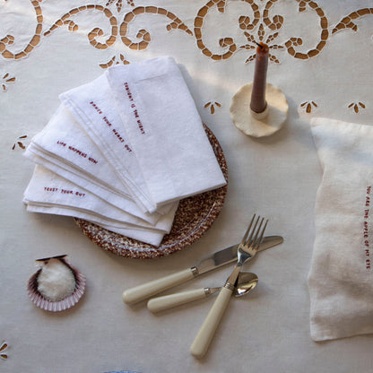 GRATITUDE LINEN NAPKINS - SET OF 6
