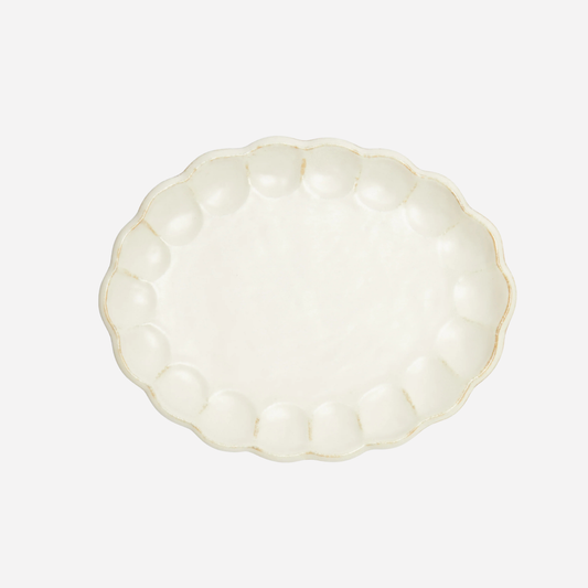 RINKA CERAMIC OVAL PLATE