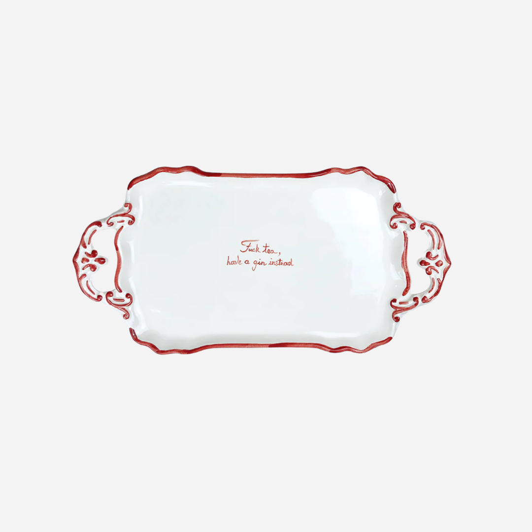 "F*CK TEA" TRAY (Red)
