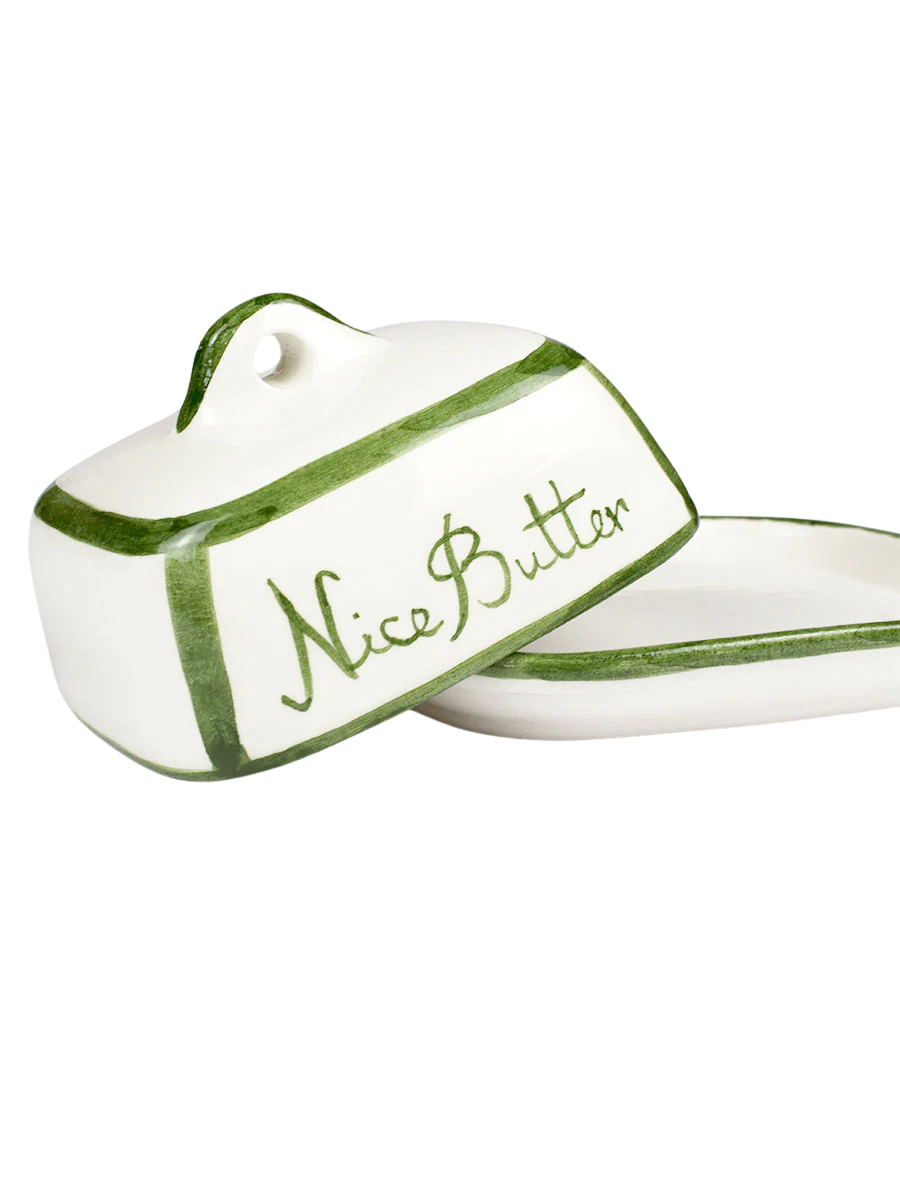 "NICE BUTT-ER" BUTTER DISH (Green)