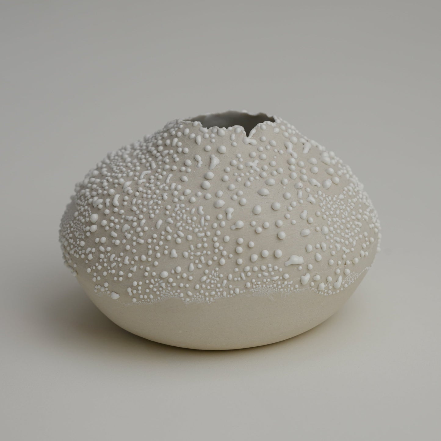 ORB VASE - WHITE LICHEN