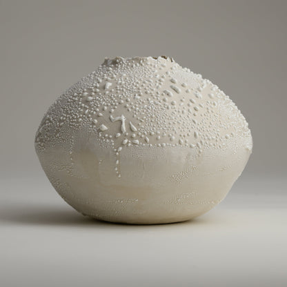 ORB VASE - WHITE LICHEN