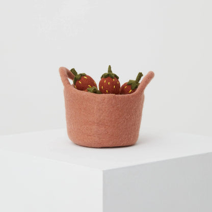 FELT BASKET OF STRAWBERRIES