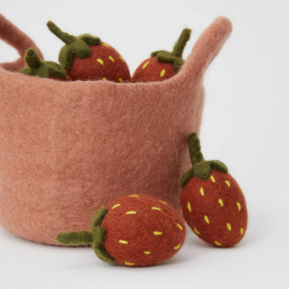 FELT BASKET OF STRAWBERRIES